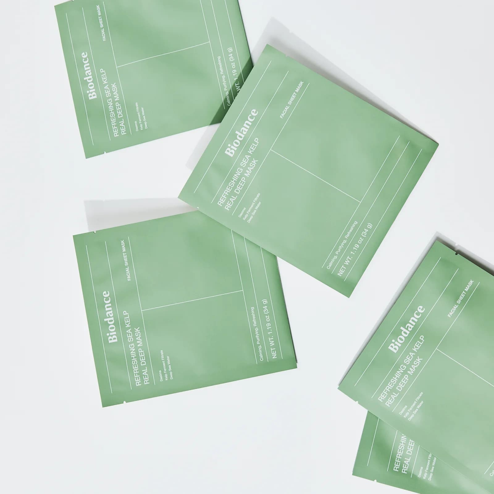 Refreshing Sea Kelp Real Deep Mask — Mascarilla de hidrogel premium con efecto refrescante y descongestionante que purifica, calma el estrés ambiental e hidrata intensamente.