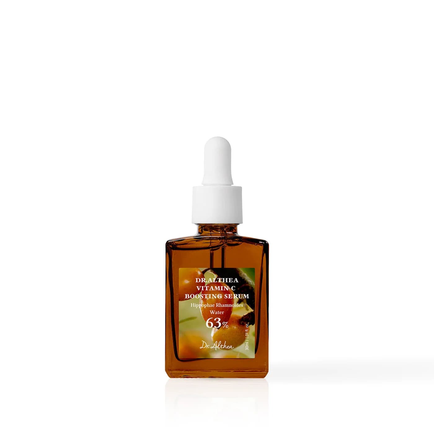 Vitamina C Boosting Serum — Vitamina C diseñada para iluminar la piel sin irritarla. Con agua de espino amarillo, ayuda a mejorar la luminosidad y unificar el tono.