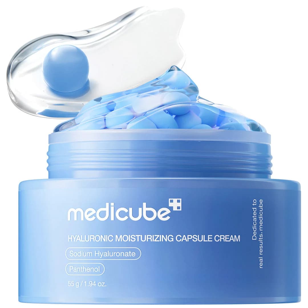 Crema hidratante con cápsulas de ácido hialurónico que hidratan intensamente, rellenan la piel y mejoran su elasticidad.
