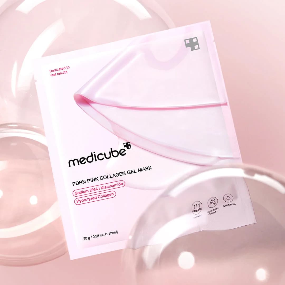 PDRN Mascarilla de Gel Pink Collagen — Mascarilla de hidrogel con PDRN de salmón y colágeno que hidrata a profundidad, mejora la elasticidad y suaviza líneas de expresión.