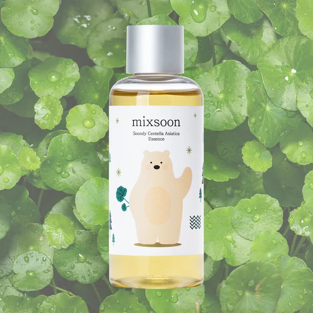 Soondy Centella Asiatica Essence — Esencia con centella asiática ideal cuando la piel se siente sensible, reactiva o tirante. Calma irritaciones y refuerza la barrera natural.